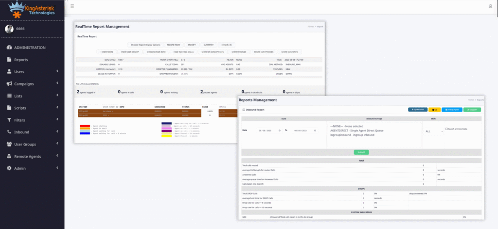 Real time report & inbound report