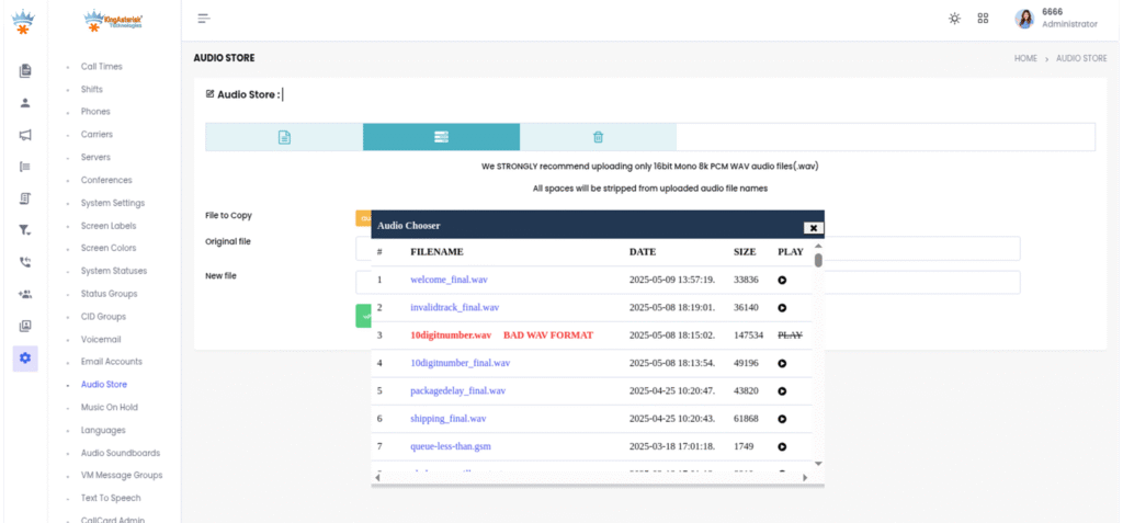 Vicidial CRM Integration - Admin Dashboard