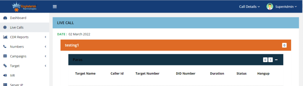 CRM Integration - live call
