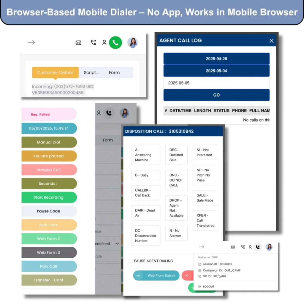 Browser Based Mobile Dialer