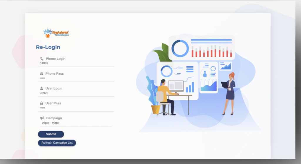 CRM Dialer agent login