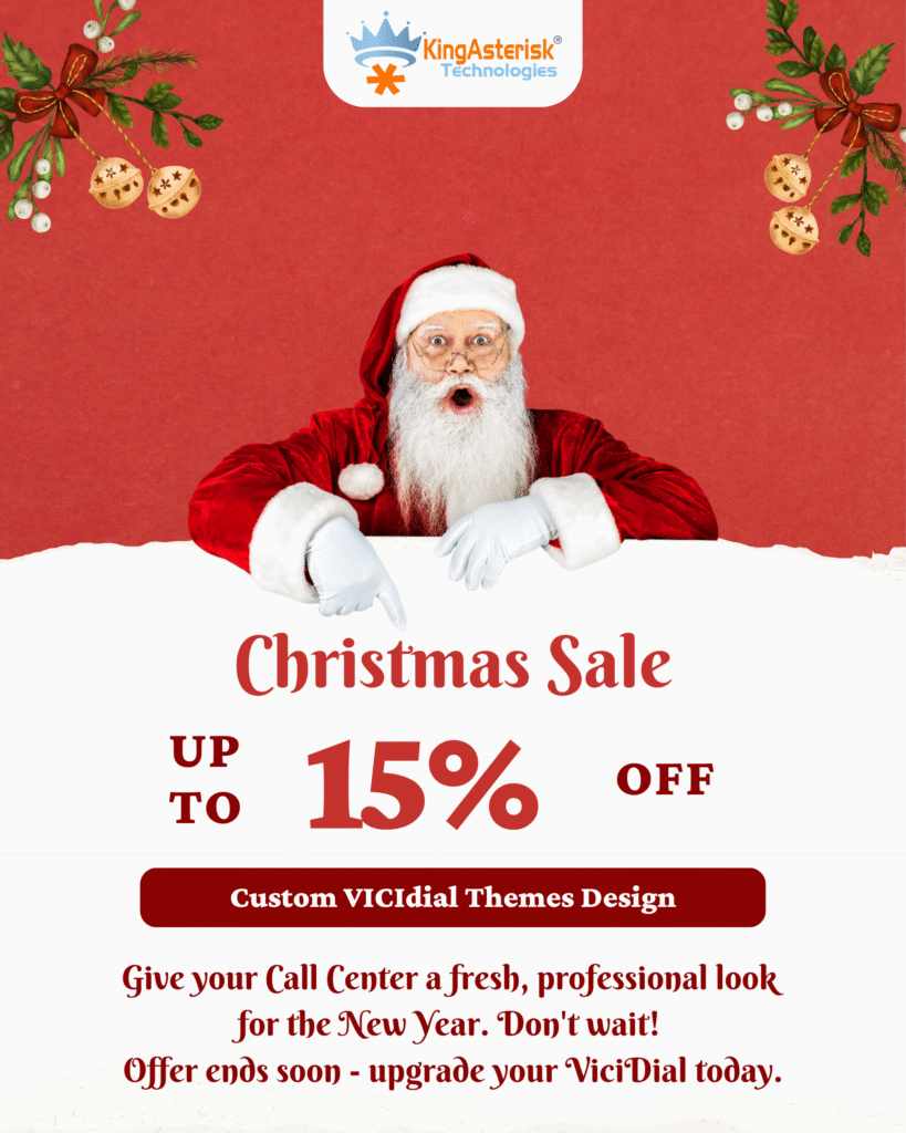 Chritsmas sale up to 15% off on custom vicidial theme design