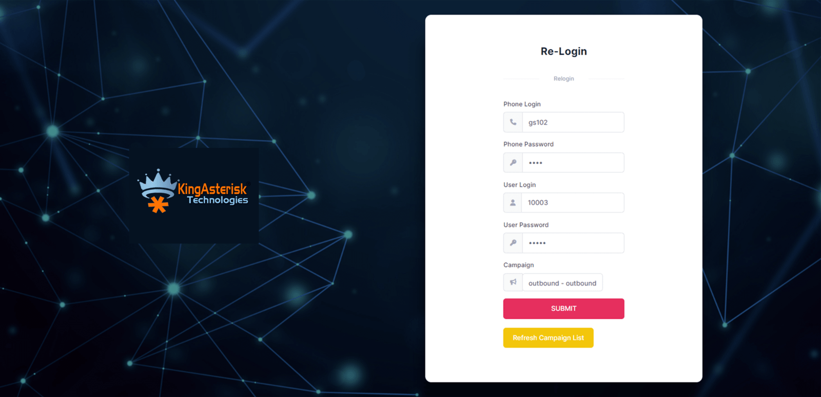 Custom VICIdial Agent & Admin Login UI Screens (2026)