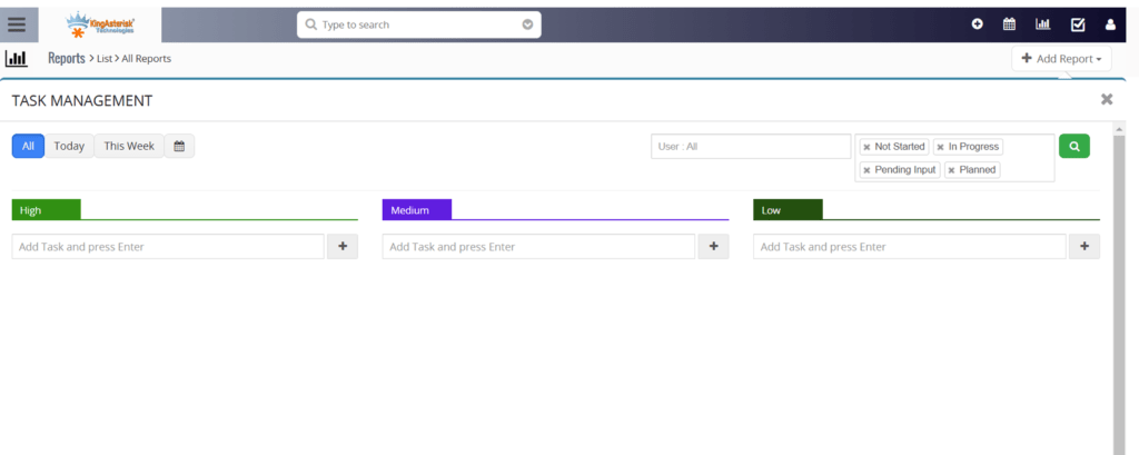 CRM Dialer Task Management