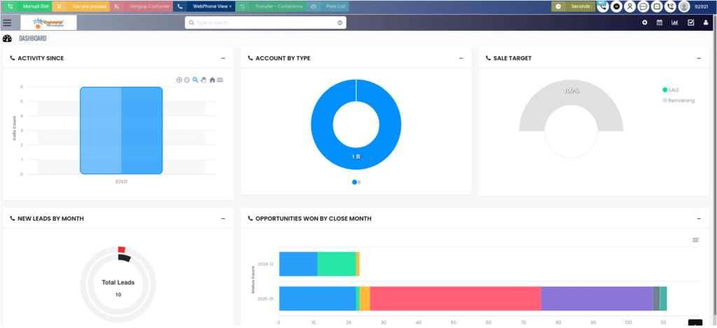 CRM Dialer Admin Dashboard