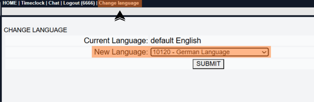  Vicidial Use the Change Language Link