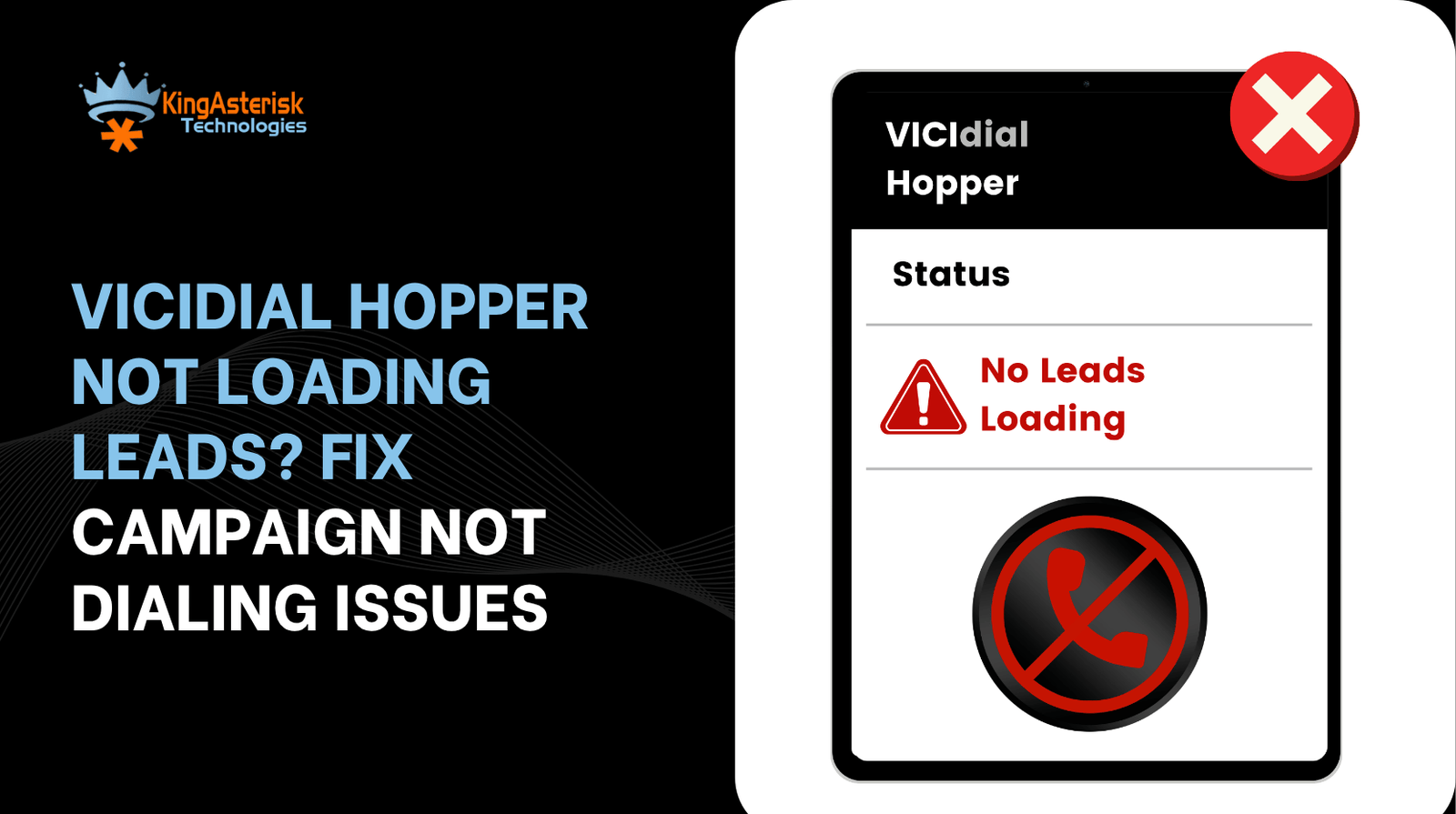 VICIdial Hopper Not Loading Leads Fix Campaign Not Dialing Issues