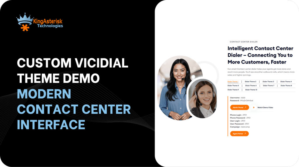 Custom VICIdial Theme Demo – Modern Contact Center Interface