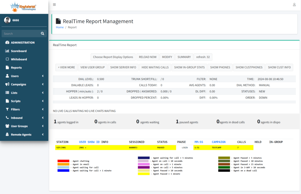 Custom VICIdial Real time Report
