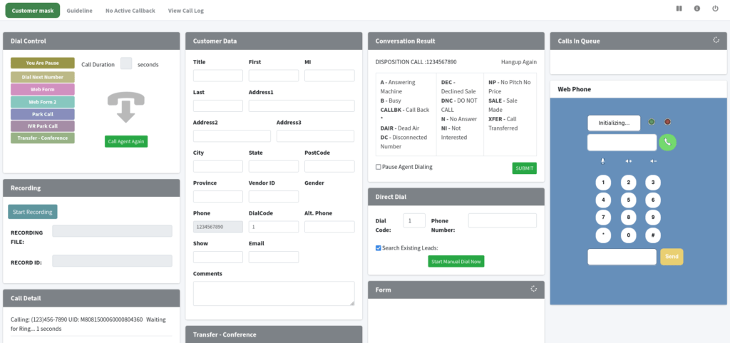 Agent web client
