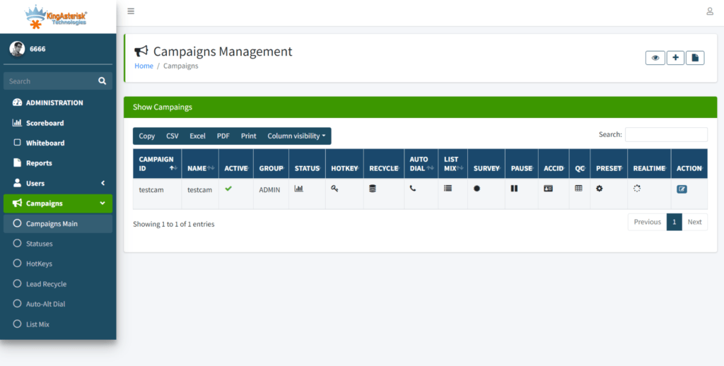 VICIdial Campaigns Management