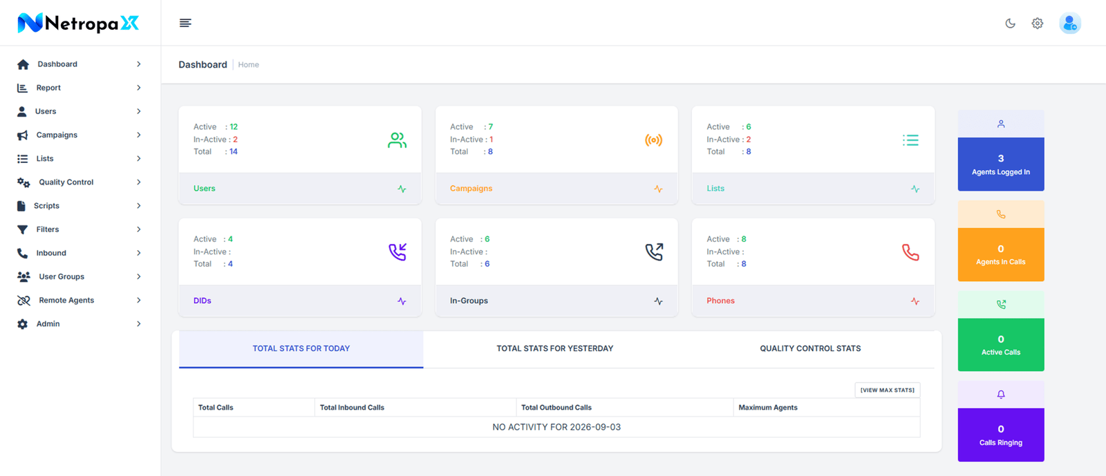 VICIdial admin dashboard for API documentation and integration